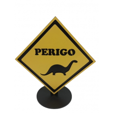 Placa perigo dino