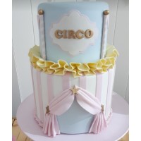 Bolo circo rosa