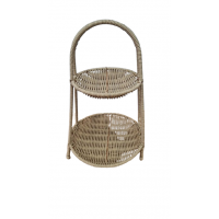 Suporte bege ratan 2 andares