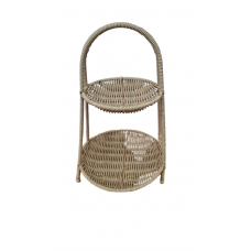 Suporte bege ratan 2 andares