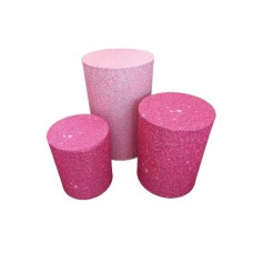 Cilindros glitter Rosa