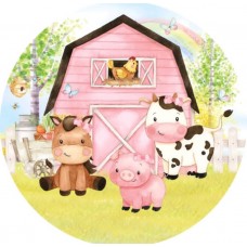 Painel Fazendinha rosa