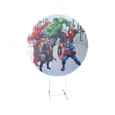 Painel redondo heróis