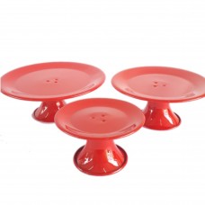 Trio de suportes vermelho