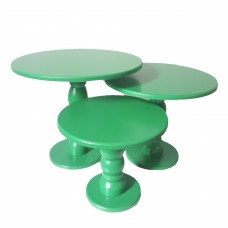 Trio de boleiras verde