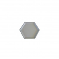 Bandeja cinza sextavada