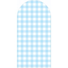 Painel xadrez azul e branco