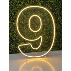 Número 9 led