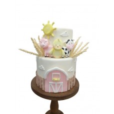 Bolo fazendinha rosa