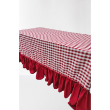 Toalha xadrez vermelha