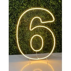 Número 6 led